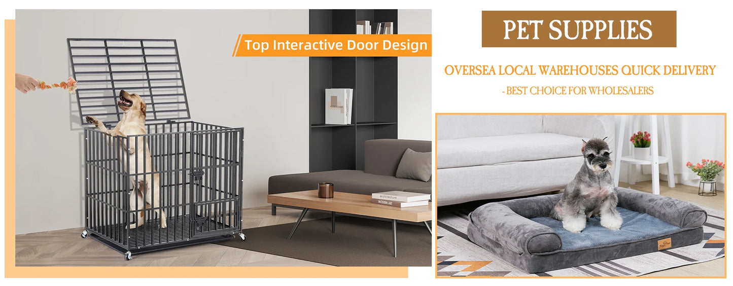 High-concerned Tempered Glass Whelping Box With Waterproof Pad For Puppies