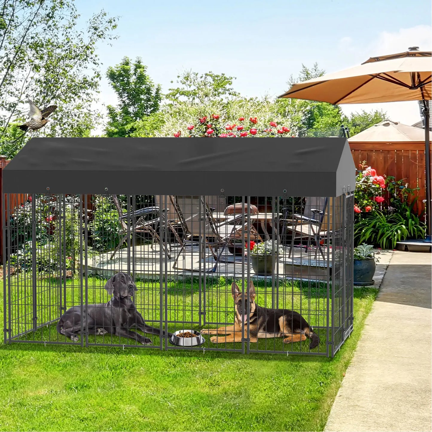 High-concerned Dog Cage Playpen With Roof