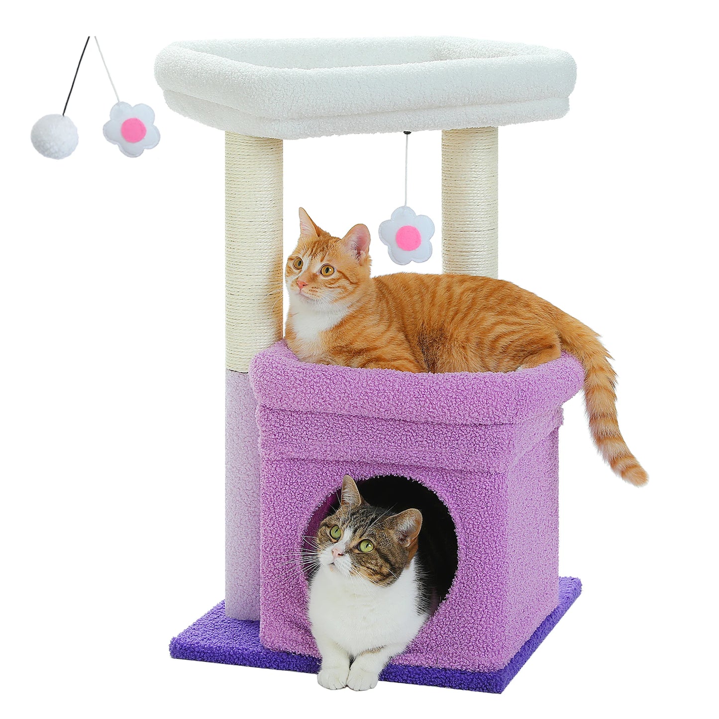 PEQULTICN Cat Tree Tower With Cozy Condo And Top Perch
