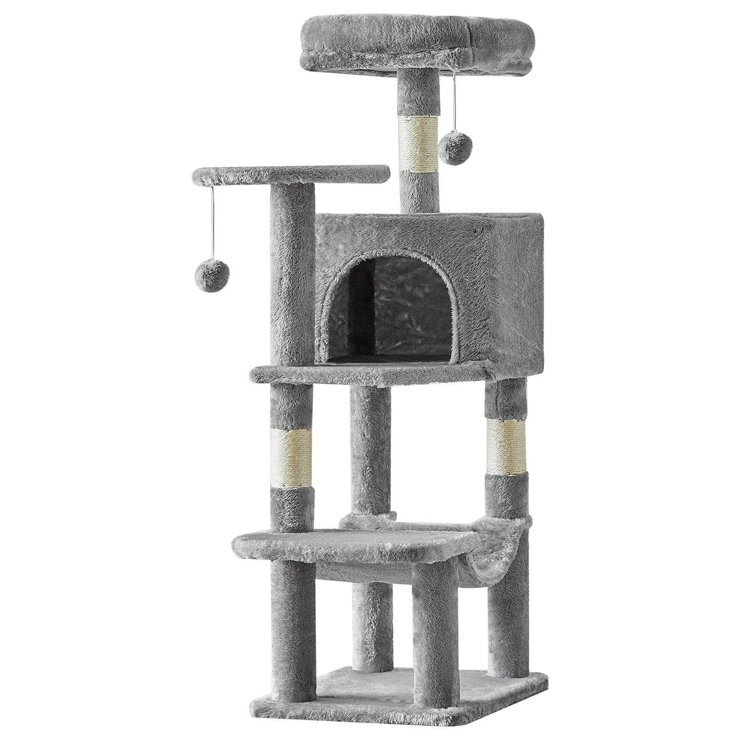 JHK MultiCat Climbing Cat Tree Tower With Sisal Scratching Posts