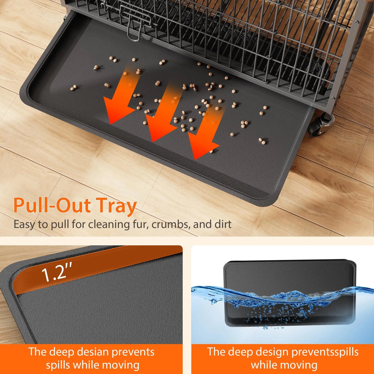 HiMISS Heavy Duty Metal Dog Crate Indoor Outdoor Kennel With Shelves