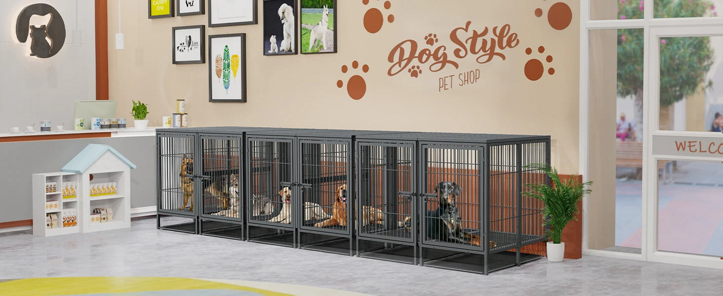 Borwarth Heavy Duty Dog Crate With Removable Divider Panel