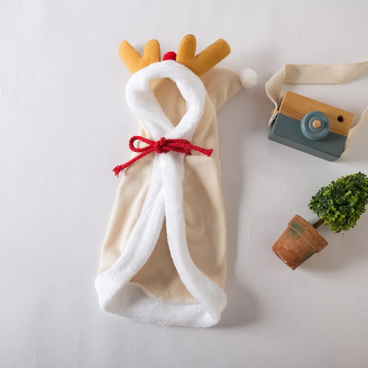 High Concerned Chemical Cat Santa Christmas Costume Cape Hat Set